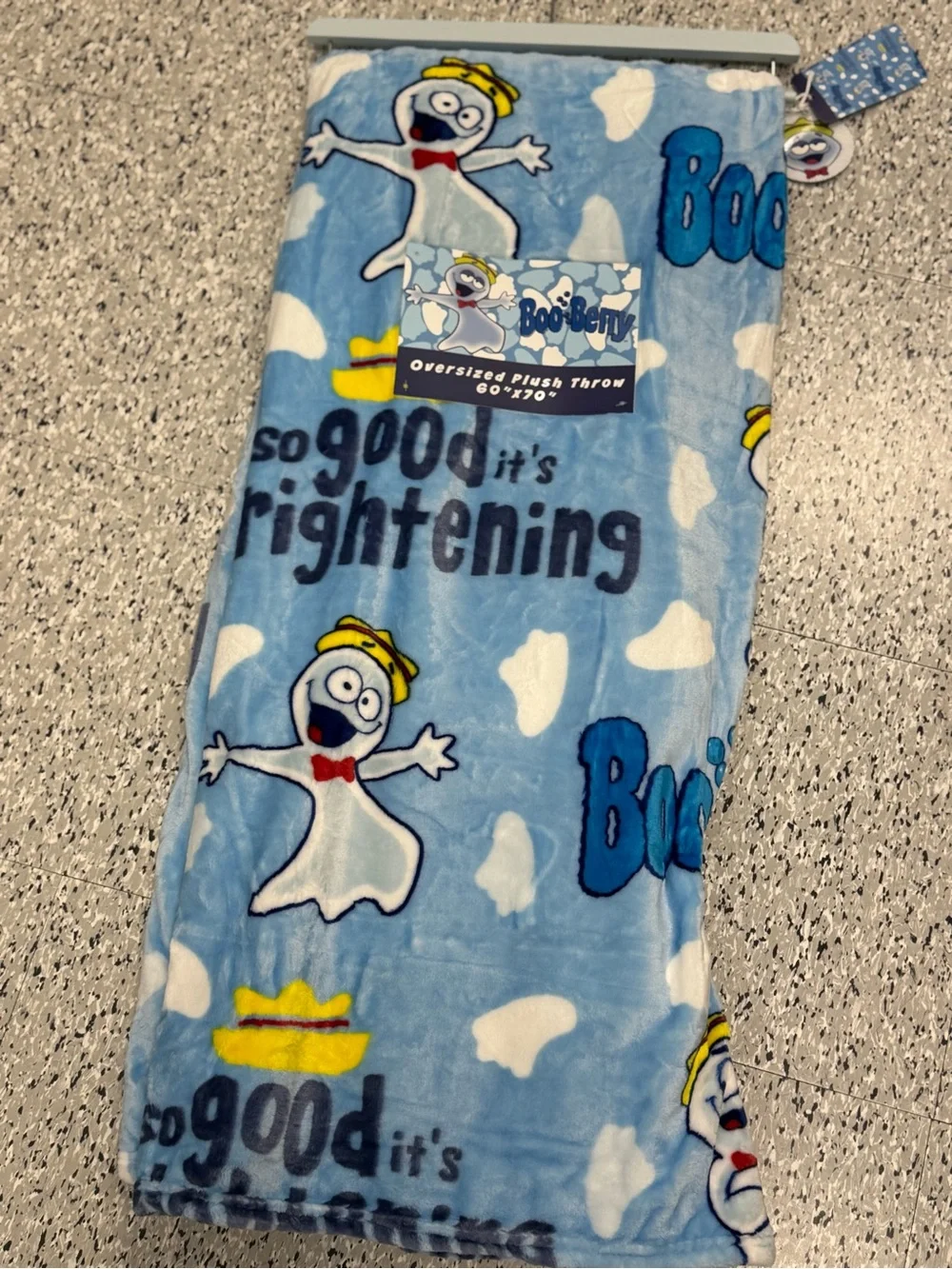 Light Blue Plush Throw Blanket